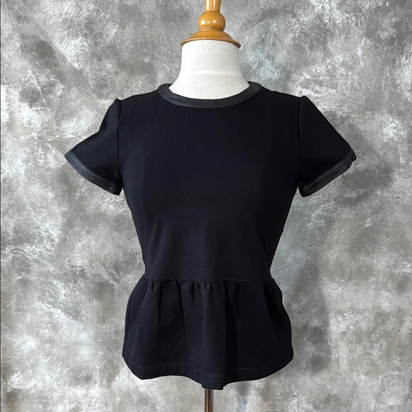 Madewell Tops - Madewell Black Fitted Peplum Short Sleeve Top
(Love 10) NWOT